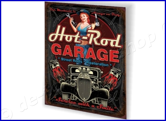 TARGA  HOT ROD GARAGE (30x40cm)